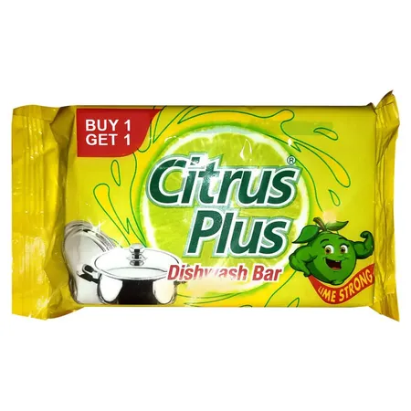 Citrus Plus Dishwash Bar 80g (Buy 1 Get 1 Free)