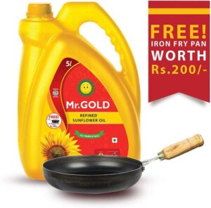 Mr.Gold Sunflower Oil 5Ltr (Can) [Free Worth Rs.250 Pan Free]