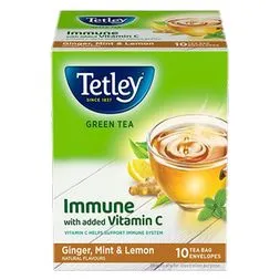 Tetley Green Tea with Ginger, Mint & Lemon 10 Tea bags