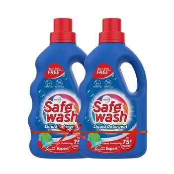 Safewash Gentle Premium Liquid Detergent with Active Fabric Conditioners 1L (Pack of 2)