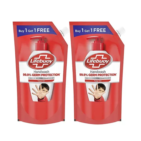 Lifebuoy Total 10 Germ Protection Liquid Handwash Refill Pack 675ml Buy 1 Get 1 Free